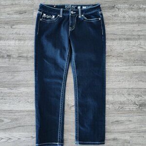 Miss Me Easy Straight Fit Rhinestone Stretch Jeans - Women's 31- NWOT